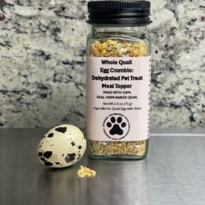 Whole Quail Egg Pet Food Topper, Dehydrated